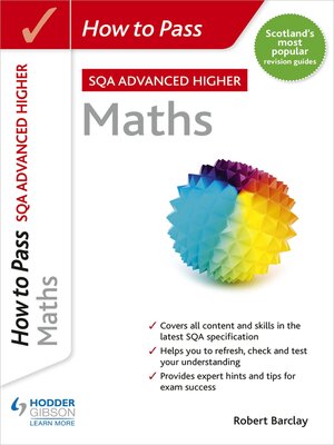 cover image of How to Pass Advanced Higher Maths